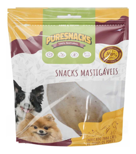 Kit 10 Petisco Cachorro Orelha Bovina Snacks Puresnacks
