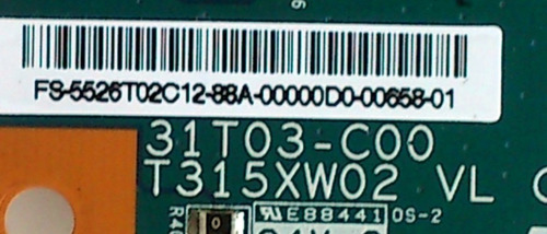 T-con Sanyo 5526t02c12 / 31t03 / T315xw02 / Modelo Dp26648 (Usado)