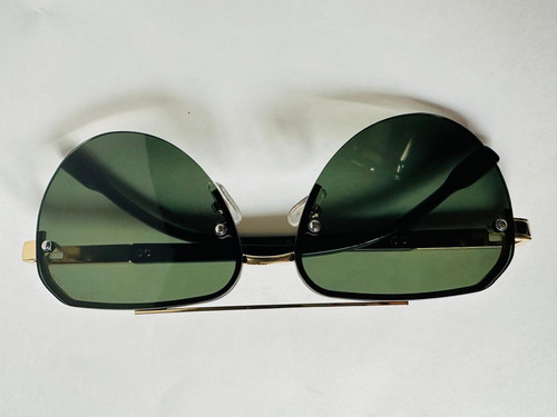 Lentes De Sol Louis Vuitton Verde/ Dorado Polarizado Ocean Verde Oscuro Negro Dorado (Usado)