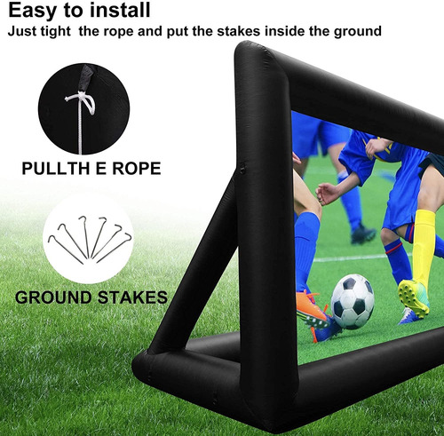 Imagen 4 de 7 de Step4fun 16.5ft Proyector Al Aire Libre Inflable Pantalla...