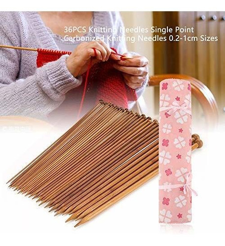 Knitting Needle Set Durable Effective Lightweight Wooden
