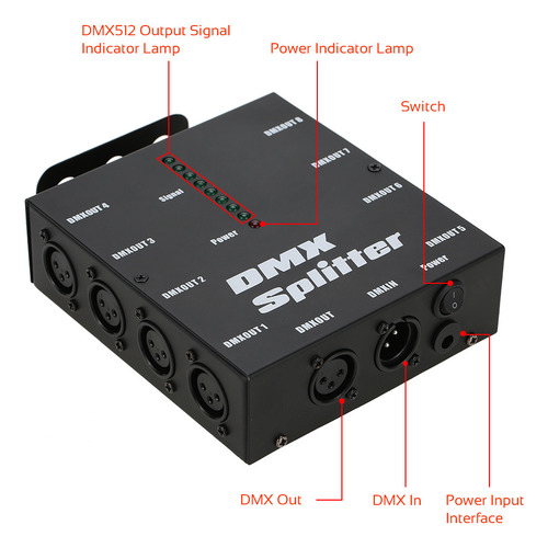Receptor De Señal Splitter Club Dmx512 Disco Distribution