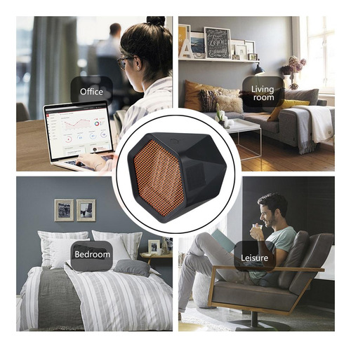 Calentador De Espacio, Calentador Eléctrico De Negro 1000w