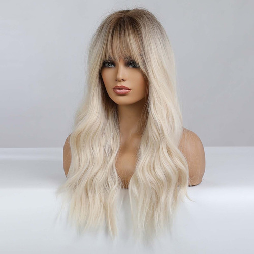 Yx19 Peluca Con Diadema En L, Cabello Humano, Diadema
