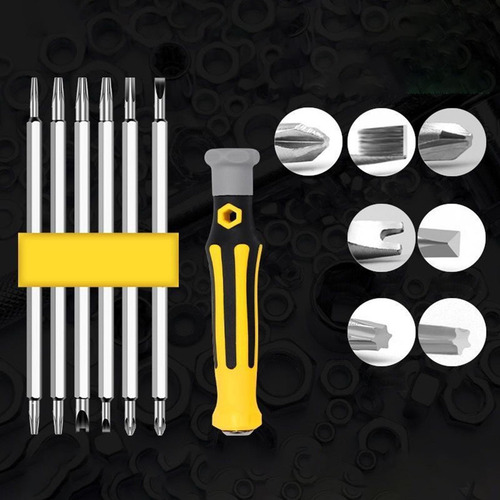 5 Destornillador Punta Hexagonal Cruz Phillips Herramienta