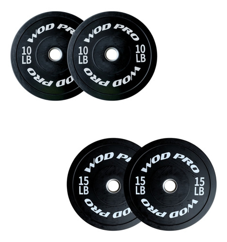 Bumper Plates Discos 10 Y 15lbs Set Msi Wod Pro Crossfit