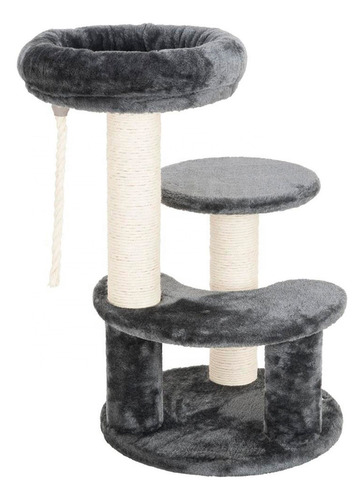 Gimnasio Rascador Torre Para Gato Refugio 3 Color Gris Oscuro