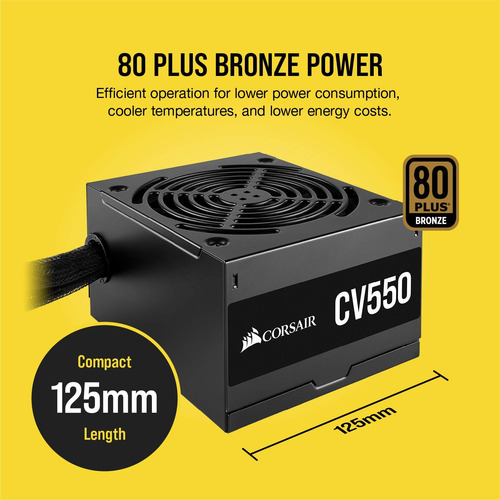 Fonte Corsair Cv Series Cv550 Preto (Usado)