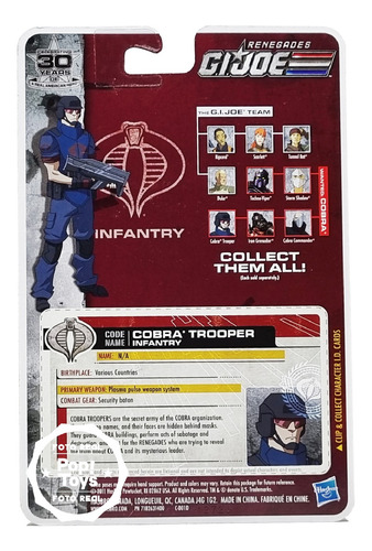Hasbro - G.i.joe - 30th Aniversary Renegades - Cobra Trooper