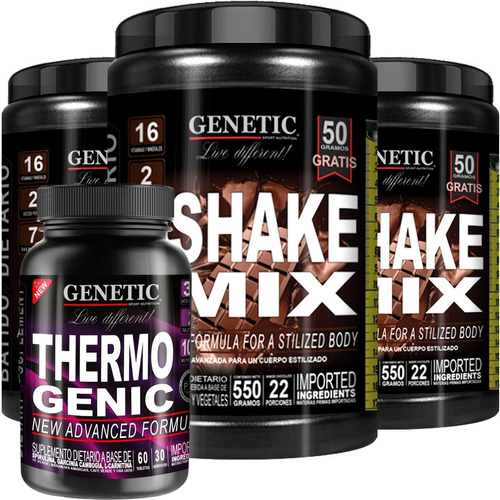 Batidos Diet Shake Mix Reemplaza Comidas Thermogenic Genetic