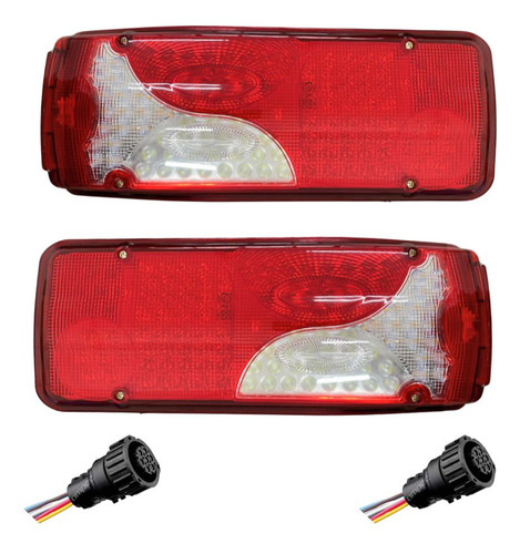 Kit Lanterna Botinha Compatível Scania S4 S5 Led + Chicotes