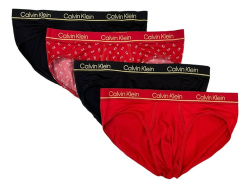 Calzoncillos Calvin Klein Hip Brief 4 Pack De Microfibra