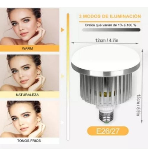 Kit Iluminación Led 85w, Softbox 50x70cm, Dimmable 3200-5500