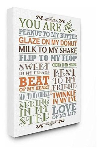 Stupell Home Decor You Are Peanut To My Butter Tipografia Ar