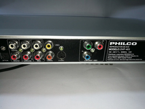 Dvd Reproductor Philco Modelo 403