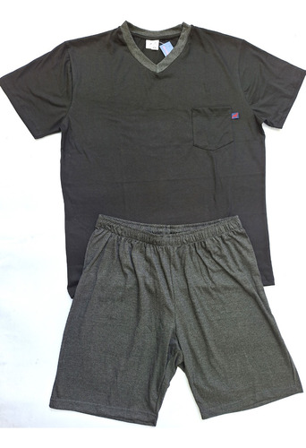 Pijama Hombre Verano Cuello V Talla 2xl A 5xl