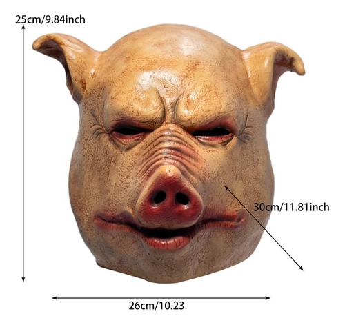 Cubierta Facial De Cosplay De Animales Horror Pig Scary Pig
