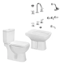 Comprar Set De Artefactos Inodoro Mochila Piazza Juego Griferia Econ