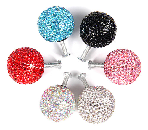 Tirador De Cristal Brillante En Forma De Bola Con Diamantes