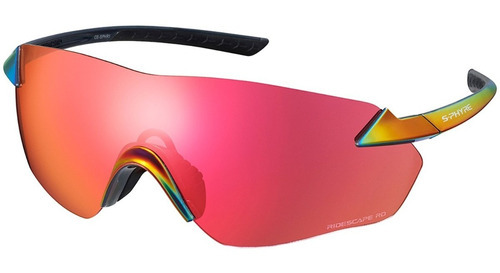 Gafas De Ciclismo Shimano Ce-sphr1 S-phyre R Ridescape Road Color de la lente Rojo Color del armazón Rojo Diseño Deportivo