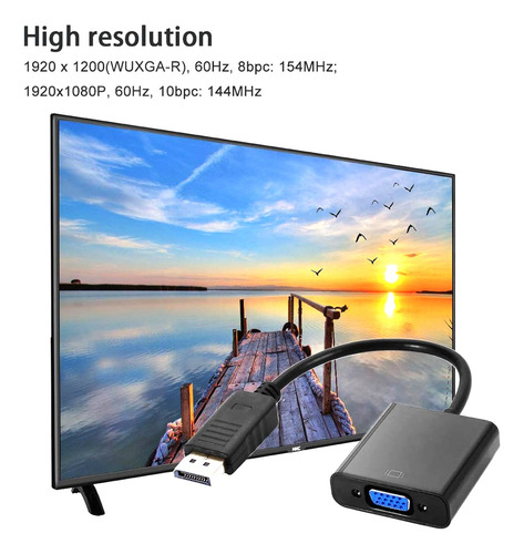 Adaptador Dp Displayport A Vga 4 Piezas