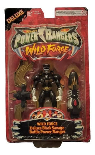 Power Ranger Wild Force Deluxe Black Savage - Bandai- 2002