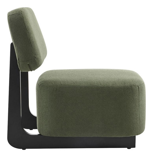 Poltrona Molise Bouclé Rivatti Cor Verde oliva