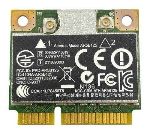 Tarjeta Wifi Atheros Ar5b125 675794-001 670036-001