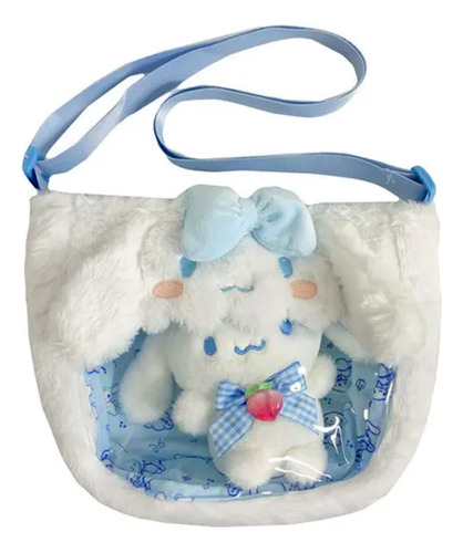 Bolsa Bandolera Peluche Afelpada Con Muñeco De Peluche Kitty