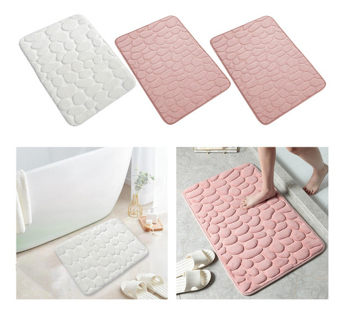 3 Piezas / Pieza De Alfombra De Baño Con Efecto 3d De
