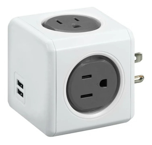 Multitoma Powercube By Allocacoc  4 Tomas + 2 Usb  Gris