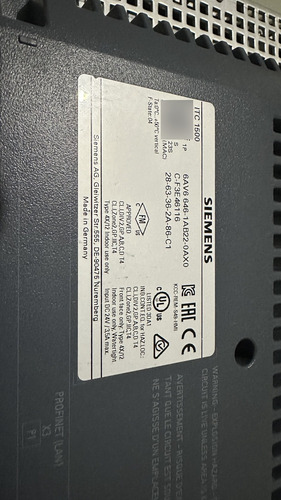 Simatic Hmi Itc1500 6av6646 1ab22 0ax0 Siemens (Usado)