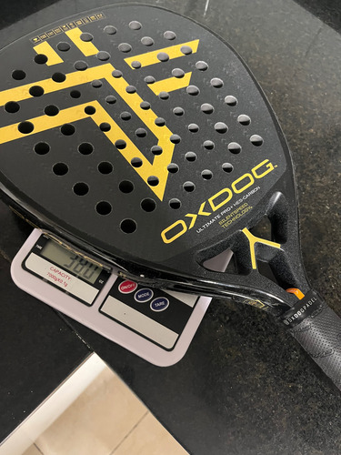 Pala De Pádel Oxdog Pro + Plus Color Negro Gris Dorado Negro (Usado)