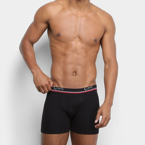 Imagem 3 de 10 de Kit 4 Cuecas Boxer Lupo Em Algodão Masculina Cotton Original