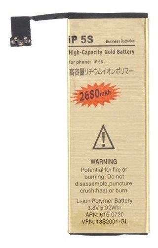 Batería Premium Larga Duración iPhone 5s 2680mah+herramienta