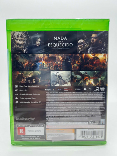 Sombras Da Guerra Xbox One Lacrado