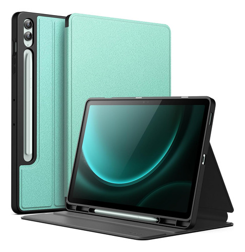 Funda Protectora Para Samsung Tab S9 Fe Plus, 12.4'' Verde