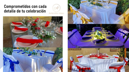 Imagen 4 de 10 de Arriendo Fundas, Manteles, Mesas, Sillas, Vajillas, Copas