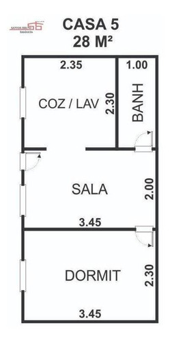 Imagem 8 de 8 de Casa Com 1 Dormitório Para Alugar, 28 M² Por R$ 1.250,00/mês - Jardim Santo Elias - São Paulo/sp - Ca1139