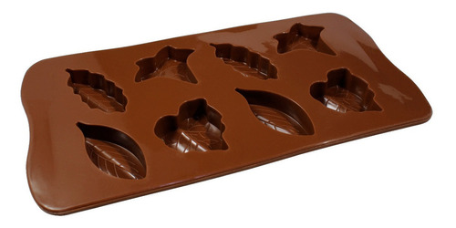 Forma Silicone Chocolate Bombom Sabonete Vela Biscoito Antia Cor Folhas