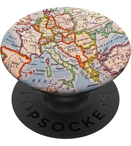 Map Europe Pop Socket Popsockets Popgrip: Empuñadura Interc