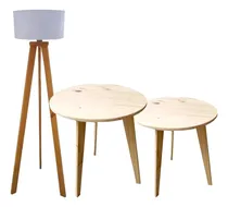 Comprar Lampara Tripode Nordico Mesa Ratonas X 2 Combo Somos Fabrica