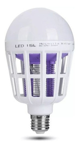 Lâmpada Luz Led 15 Watts Mata Mosquito Pernilongo 220v 110v
