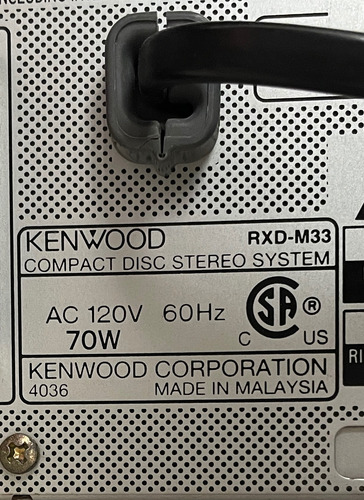 Minicomponente Kenwood Rxd-m33 Con Control Remoto Agua 500 W