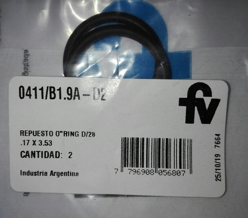 Kit O´ring 0411/b1.9a-d2 Monocomando Arizona - Fv Caballito