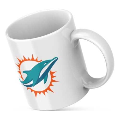 Taza Cerámica Miami Dolphins Superbowl Nfl Regalo