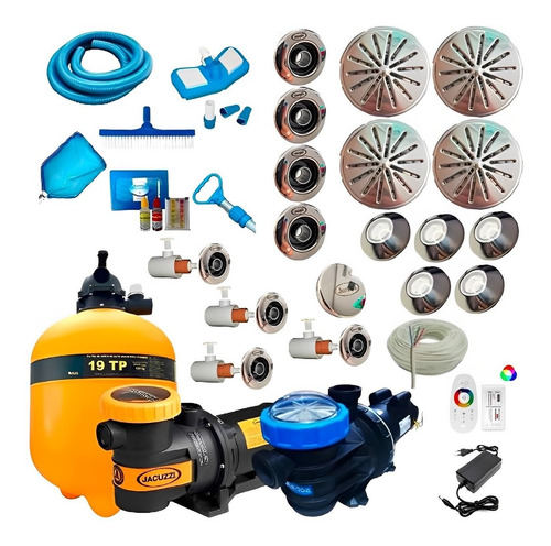 Kit Bomba E Filtro Jacuzzi 76m³+ Kit Jacuzzi Inox Completo