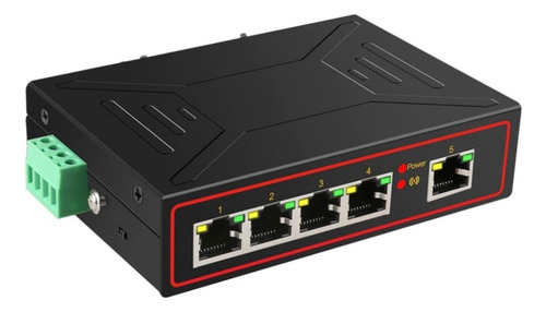 Switch Industrial Ethernet 5 Portas Trilho Din Txi173 Diewu