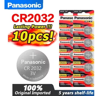 10 Pilas Panasonic Cr2032 - Batería 2032