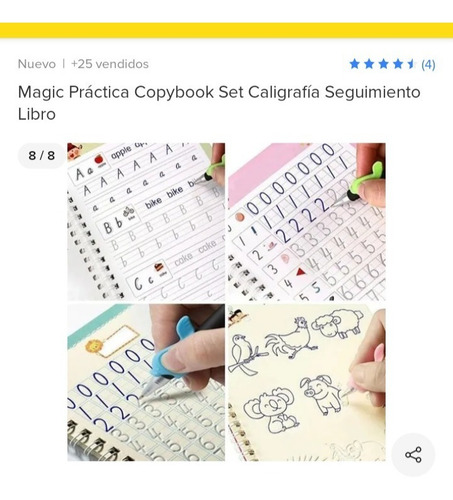Cuaderno Magico Hundida Aprendizaje Reutilizable Caligrafía